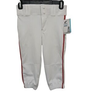 Champro Triple Crown 2.0 Youth M White Red Braid Knicker Baseball Pants New